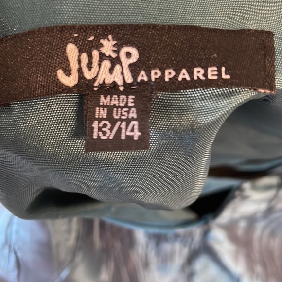 JUMP APPAREL Junior formal mini dress strapless bow / crinkle / balloon hem 13 - Picture 9 of 12